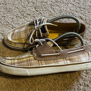 Sperry TopSider plaid casual boat shoes